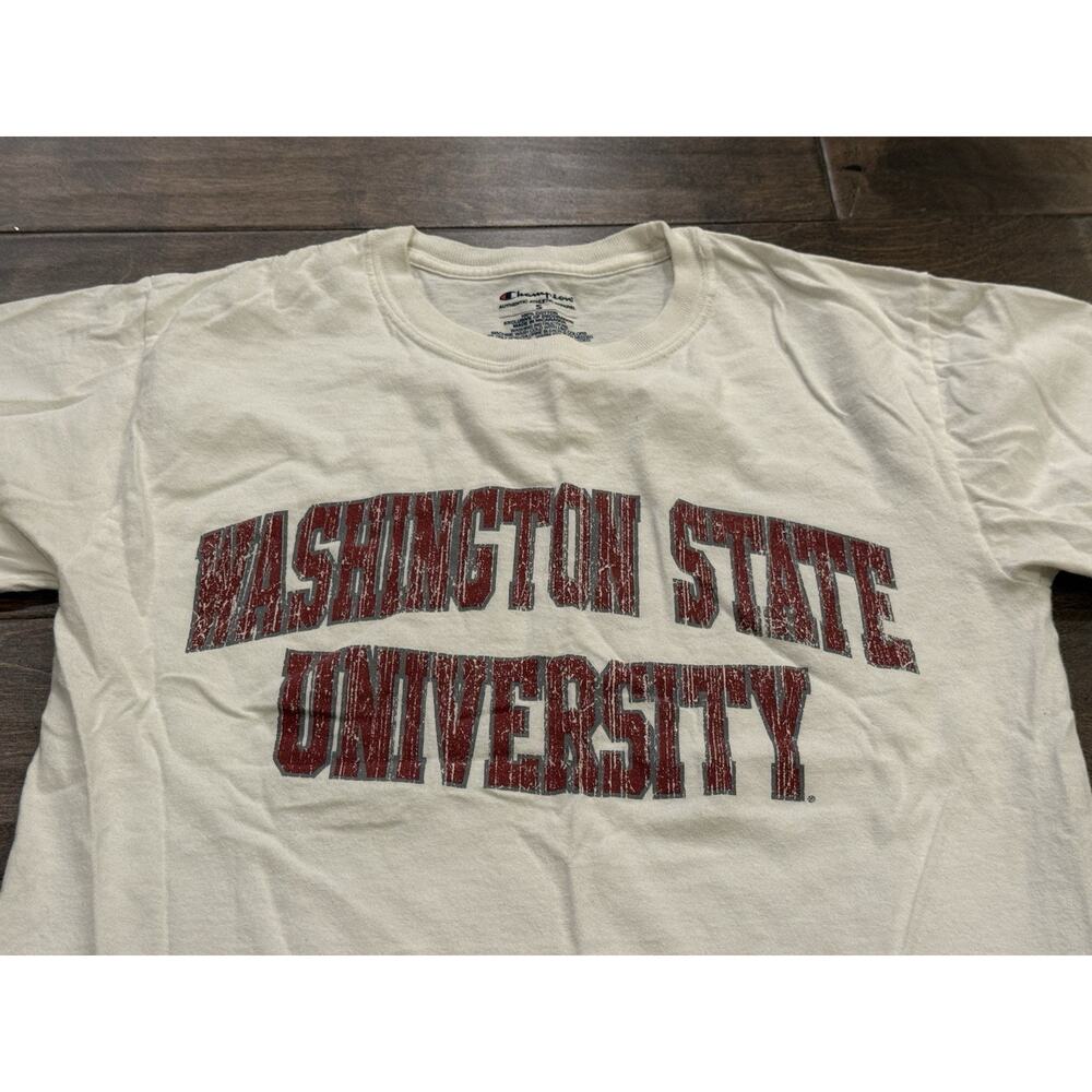Champion Authentic Mens White Washington State University Cougars T-Shirt Size S - Picture 4 of 7
